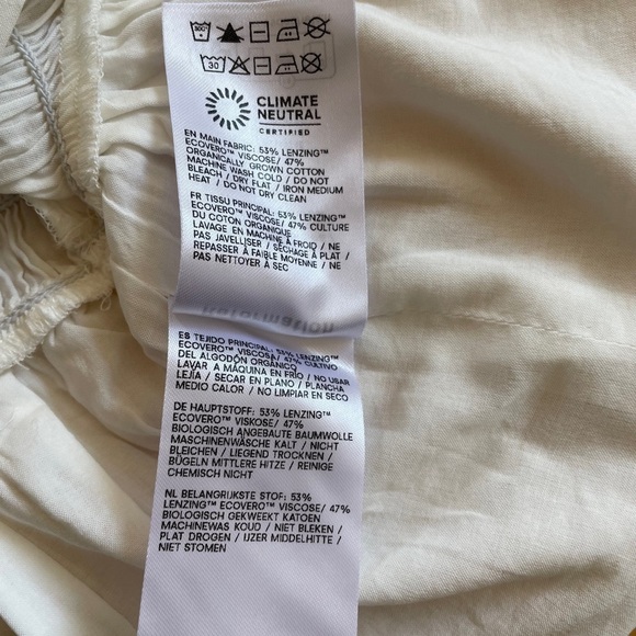 NEW Reformation Aggie Short Sleeve Top Peplum White | size XS - Picture 11 of 11